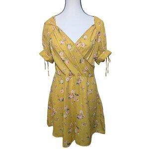 Ten Sixty Sherman Yellow Floral Puff Sleeve Romper Coastal Cowgirl – Size L